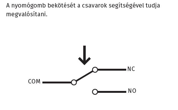 PE9D manyaghzba szerelt, felletre szerelhet, egyszer mikrokapcsols nyomgomb  bektse